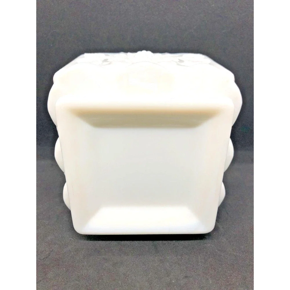 Westmoreland White Milk Glass with Paneled Grape Design Planter/ Bowl